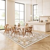 image:imageHOMORE Washable Area Rug 4x6 Black Rugs for Bedroom Living Room  Non Slip Low Pile Vintage Floral Throw Rugs for Entryway Kitchen Rug Dinning Room OfficeBeige
