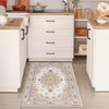 image:imageHOMORE Washable Area Rug 4x6 Black Rugs for Bedroom Living Room  Non Slip Low Pile Vintage Floral Throw Rugs for Entryway Kitchen Rug Dinning Room OfficeBeige
