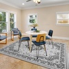 image:imageHOMORE Washable Area Rug 4x6 Black Rugs for Bedroom Living Room  Non Slip Low Pile Vintage Floral Throw Rugs for Entryway Kitchen Rug Dinning Room OfficeGrey