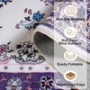 image:imageHOMORE Washable Area Rug 4x6 Black Rugs for Bedroom Living Room  Non Slip Low Pile Vintage Floral Throw Rugs for Entryway Kitchen Rug Dinning Room OfficePurple