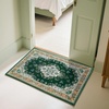 image:imageHOMORE Washable Area Rug 4x6 Black Rugs for Bedroom Living Room  Non Slip Low Pile Vintage Floral Throw Rugs for Entryway Kitchen Rug Dinning Room OfficeDeep Green