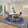 image:imageHOMORE Washable Area Rug 4x6 Black Rugs for Bedroom Living Room  Non Slip Low Pile Vintage Floral Throw Rugs for Entryway Kitchen Rug Dinning Room OfficeNavy Blue