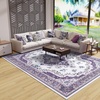 image:imageHOMORE Washable Area Rug 4x6 Black Rugs for Bedroom Living Room  Non Slip Low Pile Vintage Floral Throw Rugs for Entryway Kitchen Rug Dinning Room OfficePurple