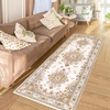 image:imageHOMORE Washable Area Rug 4x6 Black Rugs for Bedroom Living Room  Non Slip Low Pile Vintage Floral Throw Rugs for Entryway Kitchen Rug Dinning Room OfficeBeige