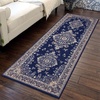 image:imageHOMORE Washable Area Rug 4x6 Black Rugs for Bedroom Living Room  Non Slip Low Pile Vintage Floral Throw Rugs for Entryway Kitchen Rug Dinning Room OfficeNavy Blue