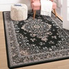 image:imageHOMORE Washable Area Rug 4x6 Black Rugs for Bedroom Living Room  Non Slip Low Pile Vintage Floral Throw Rugs for Entryway Kitchen Rug Dinning Room OfficeBlack