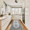 image:imageHOMORE Washable Area Rug 4x6 Black Rugs for Bedroom Living Room  Non Slip Low Pile Vintage Floral Throw Rugs for Entryway Kitchen Rug Dinning Room OfficeGrey