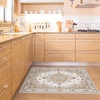 image:imageHOMORE Washable Area Rug 4x6 Black Rugs for Bedroom Living Room  Non Slip Low Pile Vintage Floral Throw Rugs for Entryway Kitchen Rug Dinning Room OfficeBeige