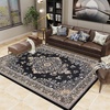 image:imageHOMORE Washable Area Rug 4x6 Black Rugs for Bedroom Living Room  Non Slip Low Pile Vintage Floral Throw Rugs for Entryway Kitchen Rug Dinning Room OfficeBlack
