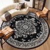 image:imageHOMORE Washable Area Rug 4x6 Black Rugs for Bedroom Living Room  Non Slip Low Pile Vintage Floral Throw Rugs for Entryway Kitchen Rug Dinning Room OfficeBlack