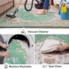 image:imageHOMORE Washable Area Rug 4x6 Black Rugs for Bedroom Living Room  Non Slip Low Pile Vintage Floral Throw Rugs for Entryway Kitchen Rug Dinning Room OfficeGreen