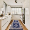 image:imageHOMORE Washable Area Rug 4x6 Black Rugs for Bedroom Living Room  Non Slip Low Pile Vintage Floral Throw Rugs for Entryway Kitchen Rug Dinning Room OfficeNavy Blue