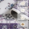 image:imageHOMORE Washable Area Rug 4x6 Black Rugs for Bedroom Living Room  Non Slip Low Pile Vintage Floral Throw Rugs for Entryway Kitchen Rug Dinning Room OfficePurple