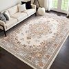 image:imageHOMORE Washable Area Rug 4x6 Black Rugs for Bedroom Living Room  Non Slip Low Pile Vintage Floral Throw Rugs for Entryway Kitchen Rug Dinning Room OfficeBeige