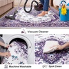 image:imageHOMORE Washable Area Rug 4x6 Black Rugs for Bedroom Living Room  Non Slip Low Pile Vintage Floral Throw Rugs for Entryway Kitchen Rug Dinning Room OfficePurple
