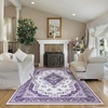 image:imageHOMORE Washable Area Rug 4x6 Black Rugs for Bedroom Living Room  Non Slip Low Pile Vintage Floral Throw Rugs for Entryway Kitchen Rug Dinning Room OfficePurple