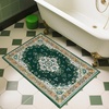 image:imageHOMORE Washable Area Rug 4x6 Black Rugs for Bedroom Living Room  Non Slip Low Pile Vintage Floral Throw Rugs for Entryway Kitchen Rug Dinning Room OfficeDeep Green