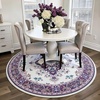 image:imageHOMORE Washable Area Rug 4x6 Black Rugs for Bedroom Living Room  Non Slip Low Pile Vintage Floral Throw Rugs for Entryway Kitchen Rug Dinning Room OfficePurple