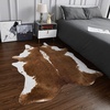 image:imageHOMORE Zebra RugFaux Animal Print RugSmall Zebra Hide Rugs for Bedroom  23x36 FeetWashableNon SlipLow Plie Western Floor Carpet for Bedside Living Room Desk Wall Decor Black and WhiteKhaki Brown