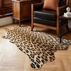 image:imageHOMORE Zebra RugFaux Animal Print RugSmall Zebra Hide Rugs for Bedroom  23x36 FeetWashableNon SlipLow Plie Western Floor Carpet for Bedside Living Room Desk Wall Decor Black and WhiteLeopard