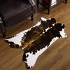 image:imageHOMORE Zebra RugFaux Animal Print RugSmall Zebra Hide Rugs for Bedroom  23x36 FeetWashableNon SlipLow Plie Western Floor Carpet for Bedside Living Room Desk Wall Decor Black and WhiteDark Brown