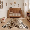image:imageHOMORE Zebra RugFaux Animal Print RugSmall Zebra Hide Rugs for Bedroom  23x36 FeetWashableNon SlipLow Plie Western Floor Carpet for Bedside Living Room Desk Wall Decor Black and WhiteLeopard