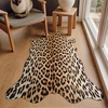 image:imageHOMORE Zebra RugFaux Animal Print RugSmall Zebra Hide Rugs for Bedroom  23x36 FeetWashableNon SlipLow Plie Western Floor Carpet for Bedside Living Room Desk Wall Decor Black and WhiteLeopard