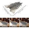 image:imageHOMORE Zebra RugFaux Animal Print RugSmall Zebra Hide Rugs for Bedroom  23x36 FeetWashableNon SlipLow Plie Western Floor Carpet for Bedside Living Room Desk Wall Decor Black and WhiteZebra