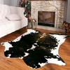 image:imageHOMORE Zebra RugFaux Animal Print RugSmall Zebra Hide Rugs for Bedroom  23x36 FeetWashableNon SlipLow Plie Western Floor Carpet for Bedside Living Room Desk Wall Decor Black and WhiteDark Brown