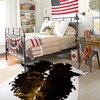 image:imageHOMORE Zebra RugFaux Animal Print RugSmall Zebra Hide Rugs for Bedroom  23x36 FeetWashableNon SlipLow Plie Western Floor Carpet for Bedside Living Room Desk Wall Decor Black and WhiteDark Brown