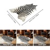 image:imageHOMORE Zebra RugFaux Animal Print RugSmall Zebra Hide Rugs for Bedroom  23x36 FeetWashableNon SlipLow Plie Western Floor Carpet for Bedside Living Room Desk Wall Decor Black and WhiteZebra