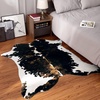 image:imageHOMORE Zebra RugFaux Animal Print RugSmall Zebra Hide Rugs for Bedroom  23x36 FeetWashableNon SlipLow Plie Western Floor Carpet for Bedside Living Room Desk Wall Decor Black and WhiteDark Brown