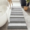 image:imageHOMORE Bathroom Runner Rug 24x60 Inch Washable Non Slip Bathroom Rug Long Absorbent Bath Rugs Quickly Dry Plush Bath Mats for Sink Shower Floor Navy BlueGrey