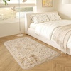 image:imageHOMORE Bedroom Rug 3x5 Black Rugs for Living Room Luxury Fluffy Area Rugs for Indoor Entrance Non Slip Kids Rug for Nursery Girls Boys DormLight Tan