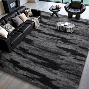 image:imageHOMORE 6x9 Area Rug for Living Room Black Fluffy Rugs for Bedroom  FluffySoft and Comfy Carpet for Kids Room Cute Carpets for Boys Girls Nursery Home DecorBlack and Grey