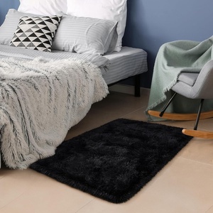 image:imageHOMORE Black Rug for Bedroom 4x6 Area Rugs for Kids Room Non Slip Dorm Rug  Shaggy Fluffy Furry Carpet for Living RoomSuper Soft Gothic Rug for Home DecorBlack
