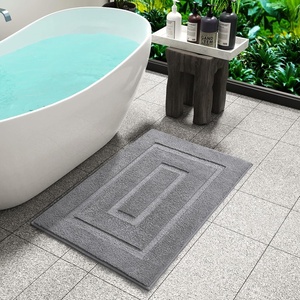 image:imageHOMORE Grey Bathroom Rug 24x36 Inch Soft Absorbent Microfiber Bathroom Runner Rug Washable Bath Runners Rugs for Bathrooms Non Slip Bath Rugs for Shower TubGrey