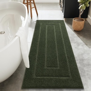 image:imageHOMORE Grey Bathroom Rug 24x36 Inch Soft Absorbent Microfiber Bathroom Runner Rug Washable Bath Runners Rugs for Bathrooms Non Slip Bath Rugs for Shower TubOlive Green
