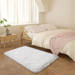 image:imageHOMORE Small Rugs for Bedroom 2x3 Feet Black Rug for Bedside Living Room  Soft Fluffy Area Rugs for Desk Indoor Entrance Door Mat Small Runner Rugs and Carpets for Dorm NurseryIvory