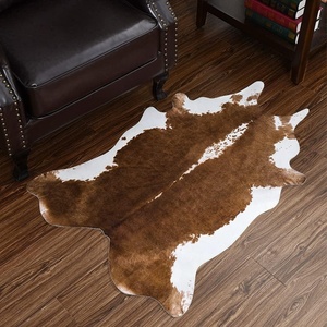 image:imageHOMORE Zebra RugFaux Animal Print RugSmall Zebra Hide Rugs for Bedroom  23x36 FeetWashableNon SlipLow Plie Western Floor Carpet for Bedside Living Room Desk Wall Decor Black and WhiteKhaki Brown