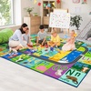 image:imageHOMORE Kids Educational Rug8x10 Green Kids Area Rug for Classroom Playroom  ABC Rugs for Learning AlphabetNumbersColorsSeason and Animal Words Playmat for Chidrens RoomGreen