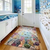 image:imageHOMORE Ocean Rugs 5x7 Washable Coastal Rug for Living RoomGray Blue  Non Slip Rugs for Kids Bedroom Nautical Coral Rugs with Fish Sea Turtles Jellyfish Seahorse Beach Carpet for Nursery DormGray Blue