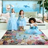 image:imageHOMORE Ocean Rugs 5x7 Washable Coastal Rug for Living RoomGray Blue  Non Slip Rugs for Kids Bedroom Nautical Coral Rugs with Fish Sea Turtles Jellyfish Seahorse Beach Carpet for Nursery DormGray Blue