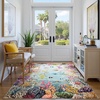 image:imageHOMORE Ocean Rugs 5x7 Washable Coastal Rug for Living RoomGray Blue  Non Slip Rugs for Kids Bedroom Nautical Coral Rugs with Fish Sea Turtles Jellyfish Seahorse Beach Carpet for Nursery DormGray Blue
