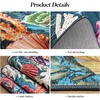 image:imageHOMORE Ocean Rugs 5x7 Washable Coastal Rug for Living RoomGray Blue  Non Slip Rugs for Kids Bedroom Nautical Coral Rugs with Fish Sea Turtles Jellyfish Seahorse Beach Carpet for Nursery DormDark Blue