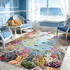 image:imageHOMORE Ocean Rugs 5x7 Washable Coastal Rug for Living RoomGray Blue  Non Slip Rugs for Kids Bedroom Nautical Coral Rugs with Fish Sea Turtles Jellyfish Seahorse Beach Carpet for Nursery DormGray Blue