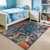 image:imageHOMORE Ocean Rugs 5x7 Washable Coastal Rug for Living RoomGray Blue  Non Slip Rugs for Kids Bedroom Nautical Coral Rugs with Fish Sea Turtles Jellyfish Seahorse Beach Carpet for Nursery DormDark Blue