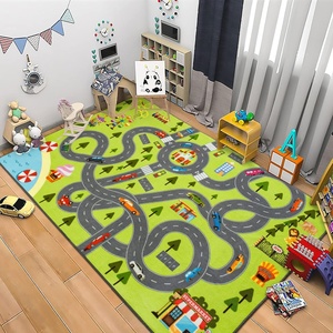 image:imageHOMORE Kids Play Mat RugKids Carpet for Children Bedroom Play Room 4x6 FT  48x76inch Fun and Educational City Rug for Hot Wheels Track Racing Playroom Rug4 x 6 Rectangular